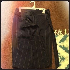 Striped Navy Business Casual Pants